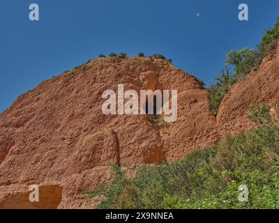 Las Medulas è un paesaggio spagnolo formato da un'antica attività di estrazione dell'oro romana situata vicino alla città omonima, nella regione di El Bierzo Foto Stock