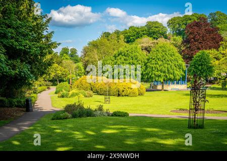 Pageant Gardens, un parco pubblico a Sherborne, Dorset, Inghilterra Foto Stock