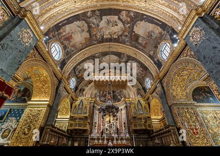 05.24.25. Malta, Valletta. Interno della concattedrale di San Giovanni. Foto Stock