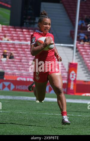 Madrid, Spagna. 2 giugno 2024. L'HSBC Rugby SVNS Series ha giocato allo stadio Civitas Metropolitano il 2 giugno 2024 a Madrid, Spagna crediti: SIPA USA/Alamy Live News Foto Stock
