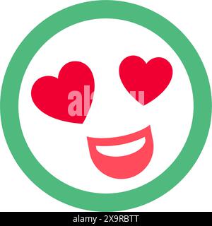Affronta un sorriso carino, insegna emoji pensata per festeggiare, stile moderno vettoriale. Illustrazione Vettoriale