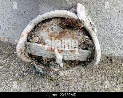 Pièce métallique de chantier , Francia Foto Stock