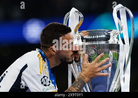 Joselu durante la finale di Champions League 2024 tra Borussia Dortmund e Real Madrid (Maciej Rogowski) Foto Stock