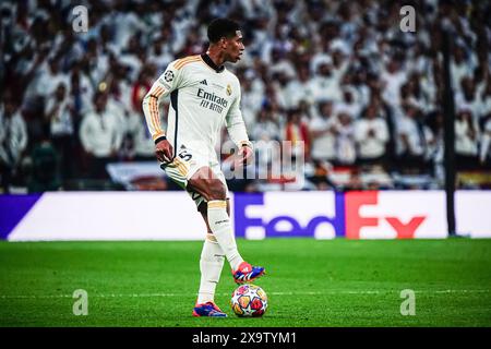 Jude Bellingham (Real Madrid, #05) IT, Borussia Dortmund vs. Real Madrid, Fussball, Champions League, finale, Saison 2023/2024, 01.06.2024 foto: Eibner-Pressefoto/Marcel von Fehrn Foto Stock