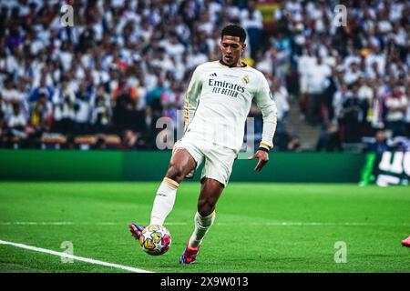 Jude Bellingham (Real Madrid, #05) IT, Borussia Dortmund vs. Real Madrid, Fussball, Champions League, finale, Saison 2023/2024, 01.06.2024 foto: Eibner-Pressefoto/Marcel von Fehrn Foto Stock