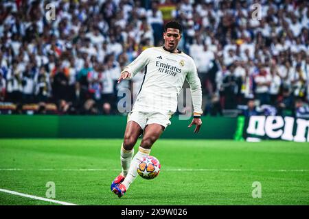 Jude Bellingham (Real Madrid, #05) IT, Borussia Dortmund vs. Real Madrid, Fussball, Champions League, finale, Saison 2023/2024, 01.06.2024 foto: Eibner-Pressefoto/Marcel von Fehrn Foto Stock