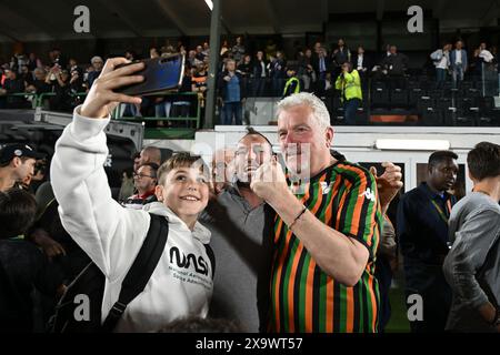 Duncan Niederaurer (Venezia) durante la partita Play Off di serie B italiana tra il Venezia 1-0 Cremonese allo Stadio Pier Luigi Penzo il 2 giugno 2024 a Venezia. (Foto di Maurizio Borsari/AFLO) Foto Stock