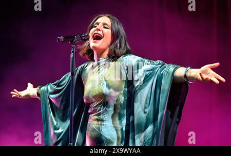 Brockwell Park, Londra, Regno Unito. 2 giugno 2024. Jessie Ware si esibisce al Mighty Hoopla 2024 Day 2 - Festival di musica pop a Londra, Regno Unito. Credito: Vedi li/Picture Capital/Alamy Live News Foto Stock