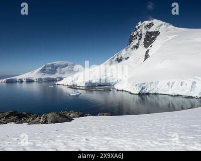 Buache Peak da Palaver Point, due isole Hummock, Antartide Foto Stock