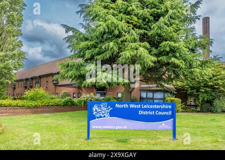 Gli uffici del consiglio distrettuale del North West Leicestershire a Coalville. Foto Stock