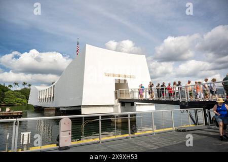Memoriale della USS Arizona a Honolulu. Foto Stock