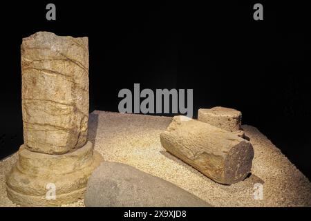 Museo del foro Romano Cerro Molinete l'antica Carthago Nova, uno dei più grandi parchi archeologici urbani della Spagna nella città di Cartagena, Murcia. Foto Stock