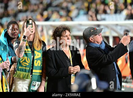 Sydney, Australia. 3 giugno 2024, Evonne Goolagong Cawley durante la Farewell Series "Til IT's Done", Australia V China PR. Crediti: Kleber Osorio/Alamy Live News Foto Stock