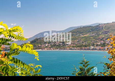 Veduta della città di Agropoli in Campania, Italia Foto Stock