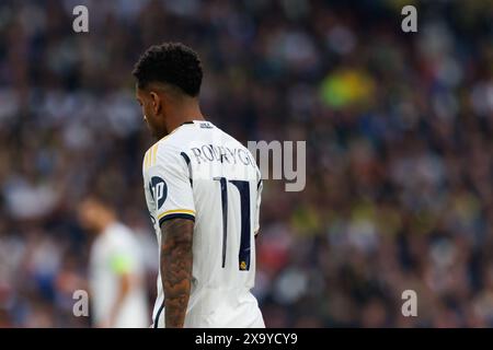 Rodrygo partecipa alla finale di Champions League 2024 tra Borussia Dortmund e Real Madrid (Maciej Rogowski) Foto Stock