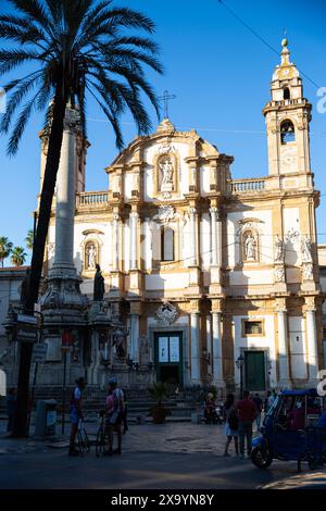 Chiesa di San Domenico, chiesa cattolica romana in stile barocco, Piazza San Domenico, la Loggia, Palermo, Sicilia, Italia Foto Stock