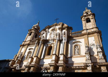 Chiesa di San Domenico, chiesa cattolica romana in stile barocco, Piazza San Domenico, la Loggia, Palermo, Sicilia, Italia Foto Stock