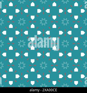 Design geometrico astratto con forme bianche e azzurre Foto Stock