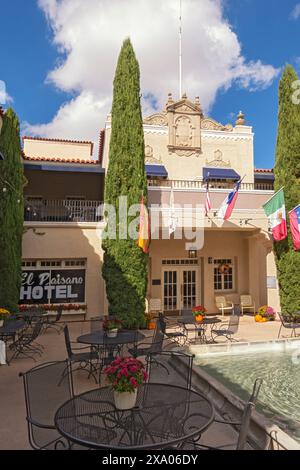 Texas, Presideo County, Marfa, El Paisano Hotel, costruito nel 1930 Foto Stock