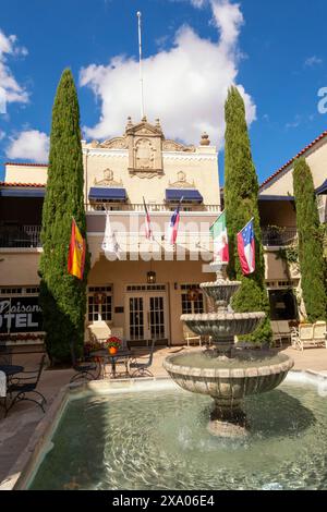 Texas, Presideo County, Marfa, El Paisano Hotel, costruito nel 1930 Foto Stock