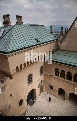 Veduta aerea del Castello di Orava in Slovacchia Foto Stock