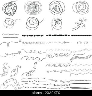 Icona bordo elementi di design fiori, angoli decorativi per biglietti d'auguri, striscioni, biglietti da visita, inviti Illustrazione Vettoriale