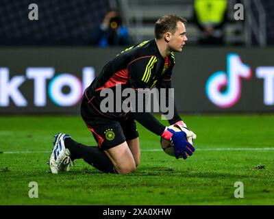 Manuel Neuer (Deutschland , #01) Am Ball, GER, Deutschland vs. Ucraina, DFB Fussball Nationalmannschaft Herren, Laenderspiel, Saison 2023/2024, 03.06.2024. Le normative DFB vietano qualsiasi uso di fotografie come sequenze di immagini e/o quasi-video foto: Eibner-Pressefoto/Florian Wiegand Foto Stock