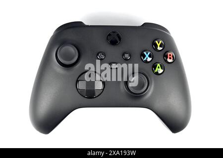Controller Xbox serie X Black XS – Galles, Regno Unito – 17 maggio 2024 Foto Stock