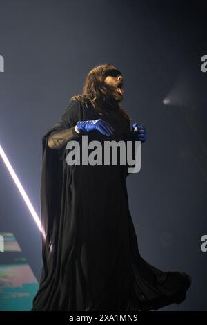 Nottingham, Regno Unito 3 giugno 2024, Jared Leto dei 30 Seconds to Mars si esibisce all'arena Motorpoint di Nottingham come parte del loro Seasons tour Credit:Paul Smith/Alamy Live News Foto Stock