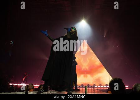 Nottingham, Regno Unito 3 giugno 2024, Jared Leto dei 30 Seconds to Mars si esibisce all'arena Motorpoint di Nottingham come parte del loro Seasons tour Credit:Paul Smith/Alamy Live News Foto Stock