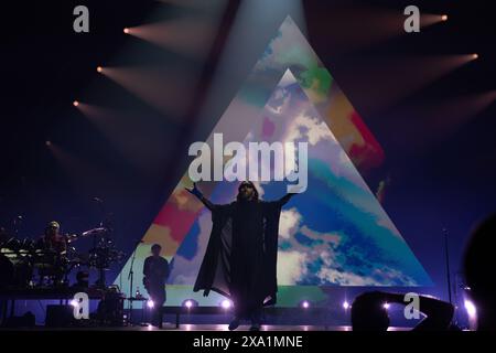 Nottingham, Regno Unito 3 giugno 2024, Jared Leto dei 30 Seconds to Mars si esibisce all'arena Motorpoint di Nottingham come parte del loro Seasons tour Credit:Paul Smith/Alamy Live News Foto Stock