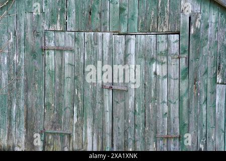 Primo piano dettagliato di superfici in legno invecchiato Foto Stock