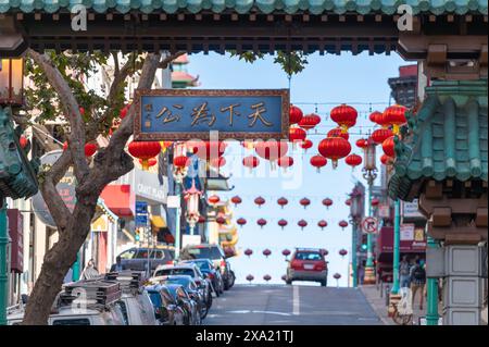 Le iconiche porte di China Town a San Francisco Foto Stock