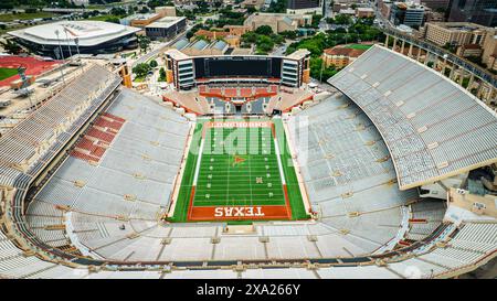 Vista aerea del Darrell K Royal Texas Memorial Stadium Foto Stock