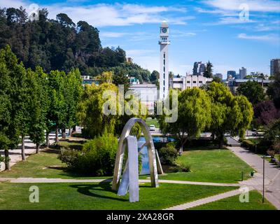 Veduta aerea dell'Università di Concepcion a Concepcion, regione di Biobio, Cile Foto Stock