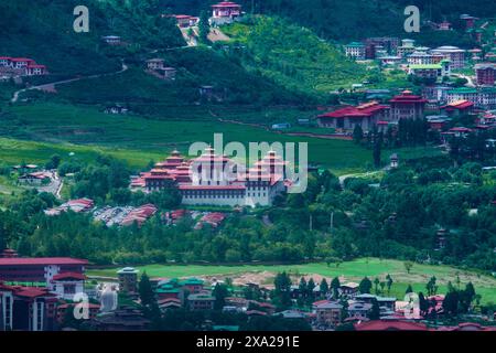 La capitale del Bhutan Thimphu Dzong Foto Stock