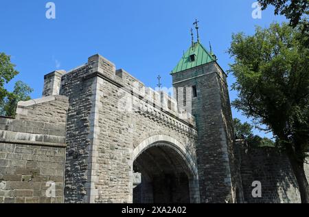 St Louis Gate, Quebec City, Canada Foto Stock