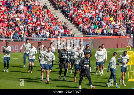 La squadra di calcio olandese del PSV EINDHOVEN DI formazione Open nello stadio Philips Foto Stock