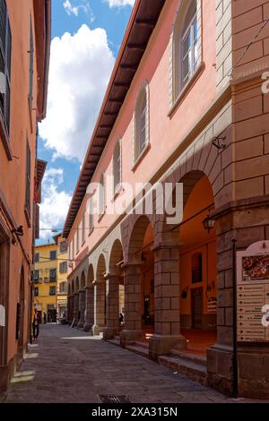 Centro storico di Castelnuovo di Garfagnana, Castelnuovo, Lucca, Toscana, Italia, Europa meridionale Foto Stock