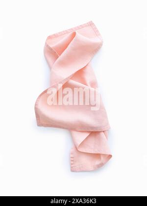 Tovagliolo in tessuto rosa Foto Stock