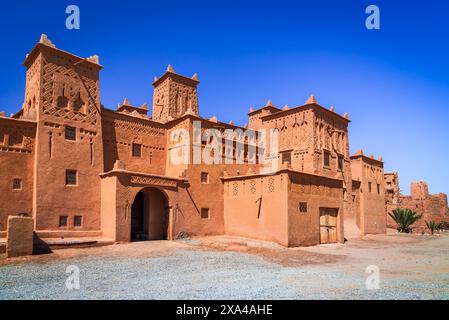 Skoura, Marocco. Kasbah Amridil, storica architettura fortificata nella catena montuosa dell'alto Atlante, Nord Africa. Foto Stock