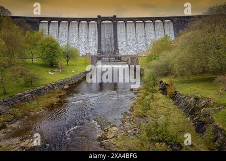 Elan Valley and the Dams and Reservoirs of Wales UK Foto Stock