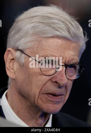 Londra, Regno Unito. 1 giugno 2024. L'ex allenatore Arsenal Arsene Wenger durante la partita di UEFA Champions League allo stadio di Wembley, Londra. Il credito per immagini dovrebbe essere: Jonathan Moscrop/Sportimage Credit: Sportimage Ltd/Alamy Live News Foto Stock