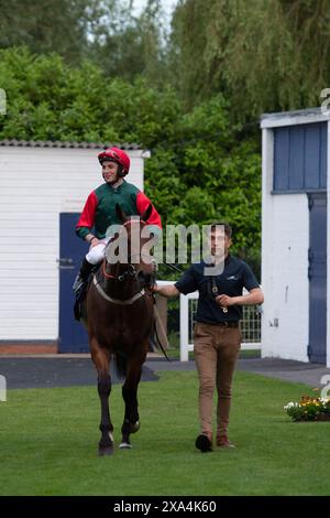 Windsor, Regno Unito. 3 giugno 2024. Horse Siam Fox guidato dal fantino Rossa Ryan vince le gare di handicap Download the Racecourse App Raceday Ready presso il Royal Windsor Racecourse di Windsor, Berkshire, alle gare del lunedì sera retro Explosion degli anni '80. Proprietario Robin Hood Racing 2022. Allenatore Kevin Frost, Newark, allevatore con Marnane, sponsor Kevin Frost Racing. Crediti: Maureen McLean/Alamy Live News Foto Stock