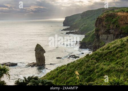 Coastline of Yonaguni Island, Yaeyama Islands, Japan, Asia Copyright: LauraxGrier 1218-1850 RECORD DATE NOT STATED Foto Stock