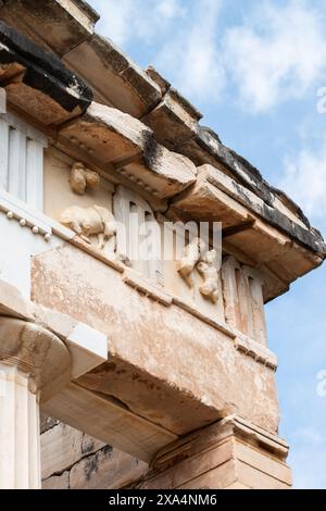 Dettaglio del Tesoro, Delphi, Grecia Foto Stock