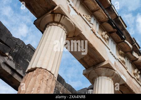 Dettaglio del Tesoro, Delphi, Grecia Foto Stock