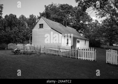 Fattoria Johnson a Harkening Hill lungo la Blue Ridge Parkway, Virginia, Foto Stock