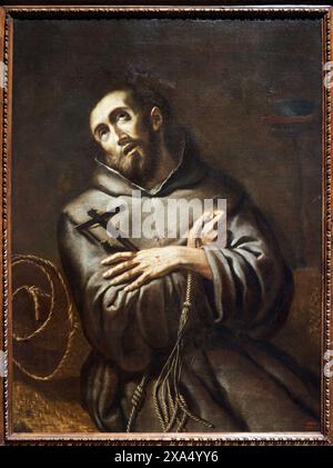 San Francesco d'Assisi in estasi, 1615-1635, Anonimo. Italia. Llombardia, Museo Nazionale d'Arte Catalana, Museu Nacional d'Art de Catalunya, MNAC, Barcellona, Spagna, Europa. Foto Stock