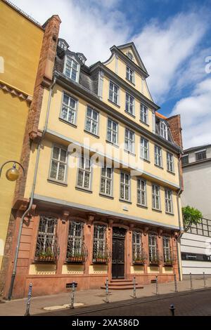 Goethehaus Frankfurt am Main: Johann Wolfgang Goethe è nato in questa casa Foto Stock